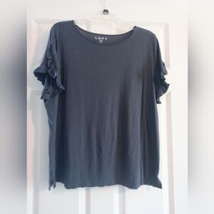 LOFT Gray Short Sleeve Tee